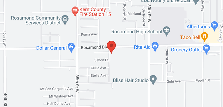map of 2924 Trakell Rosamond, CA 93560